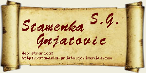 Stamenka Gnjatović vizit kartica